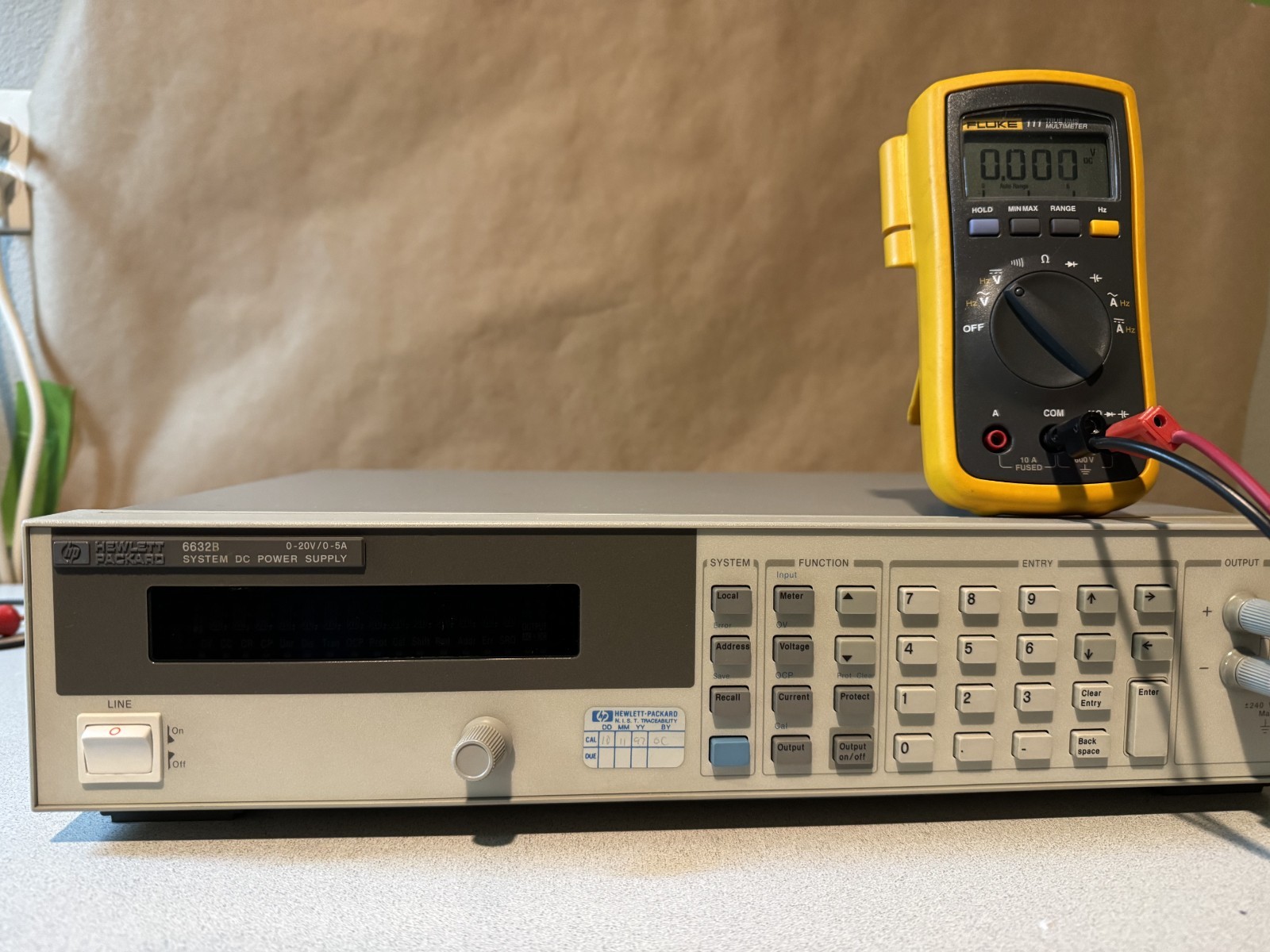 HP 6632B System DC Power Supply 0-20V/0-5A 100W