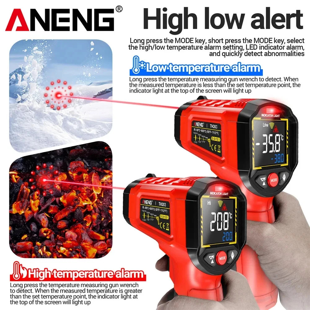 LCD Digital Non-contact Laser IR Infrared Thermometer Temp Meter Temperature Gun