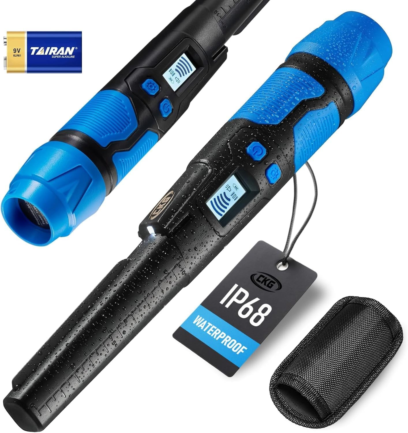 CKG Metal Detector Pinpointer 360° Detection, Professional Metal Detector Wand f