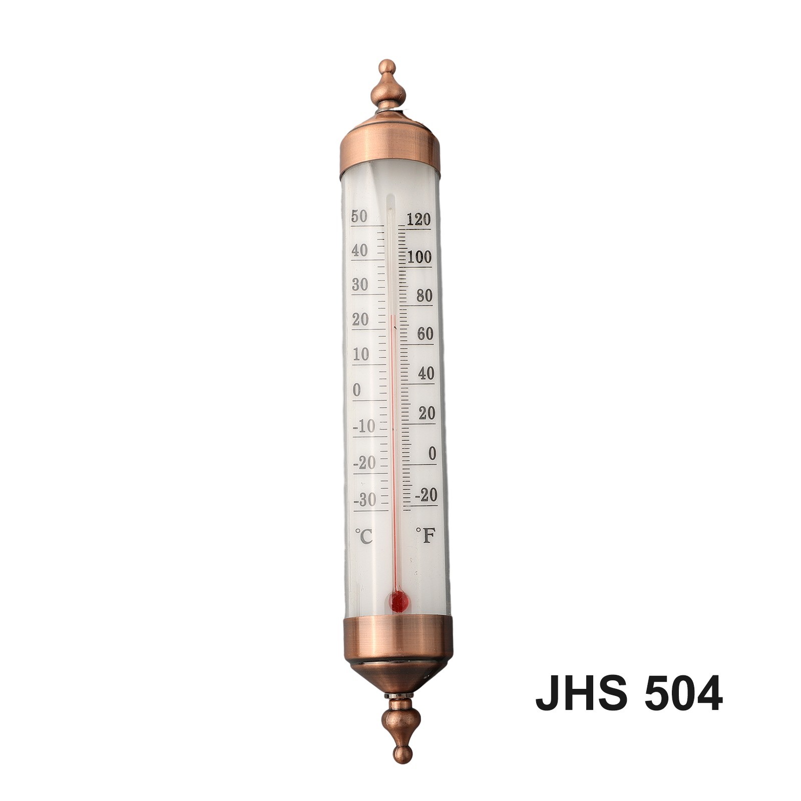 Cordless Indoor Outdoor Thermometer 10 Inch Dual Scale Steel Construction