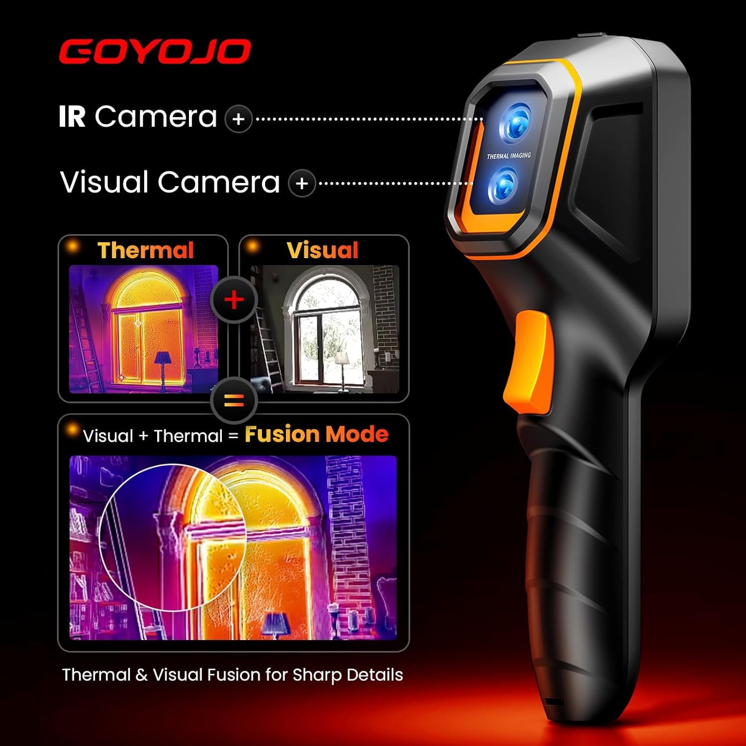 GOYOJO Handheld Thermal Imaging Camera 240X240/640X480 Super IR Resolution 25Hz