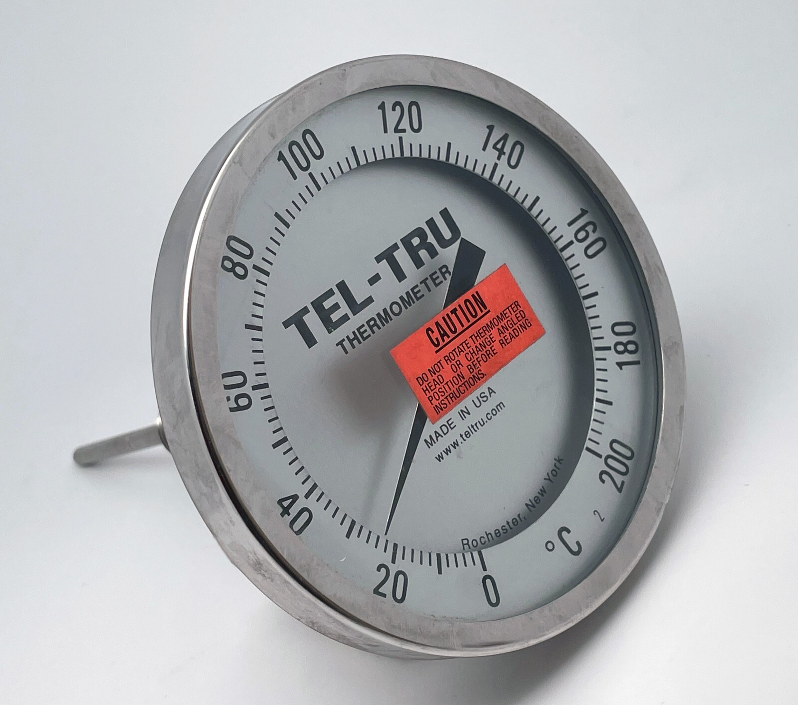 Tel-tru AA575R Bimetal Thermometer 3.5in 7.5in 0-200c 1/2in NPT 42100478