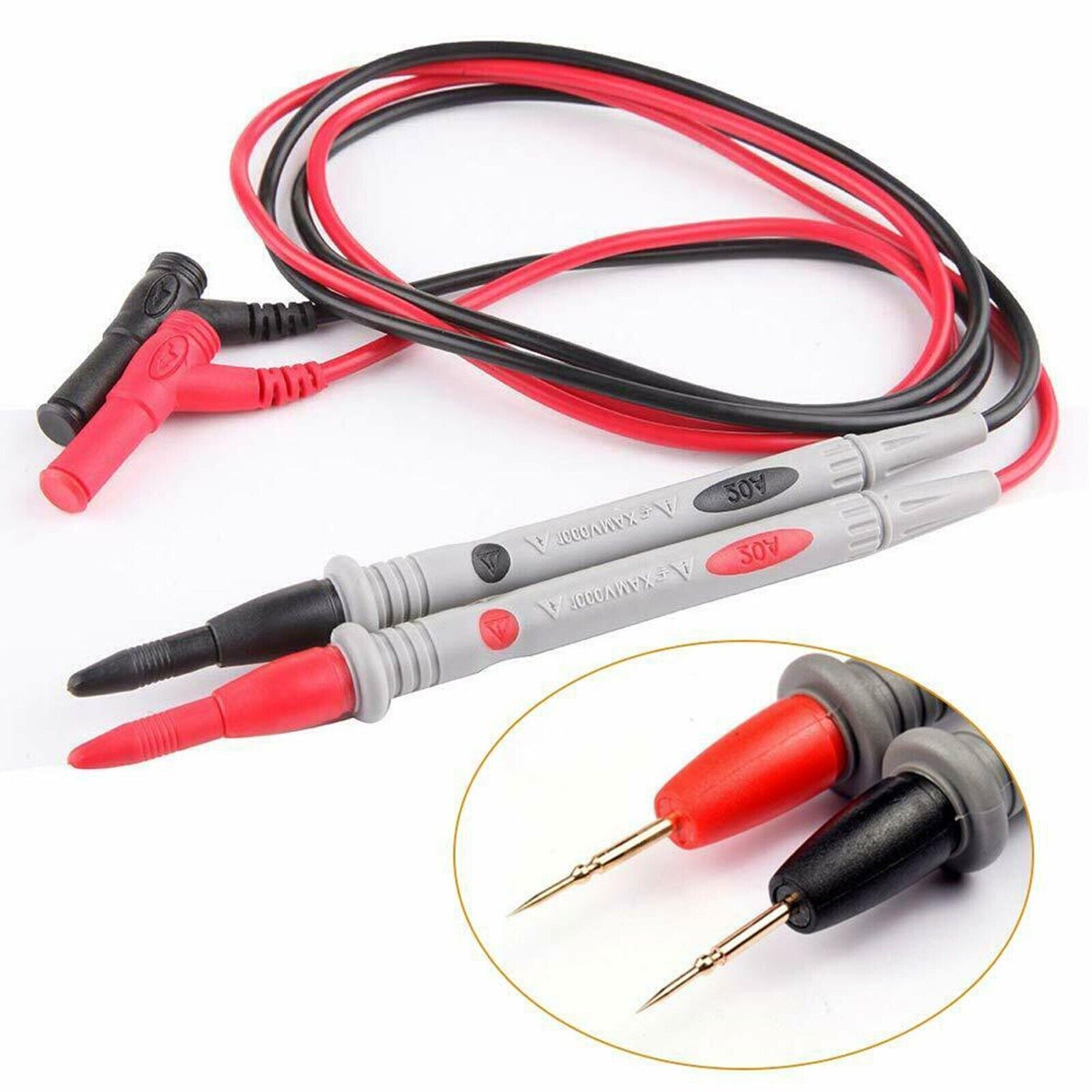 Multimeter Test Leads for Fluke Meter Electrical Alligator Clip Probes 1000V 20A