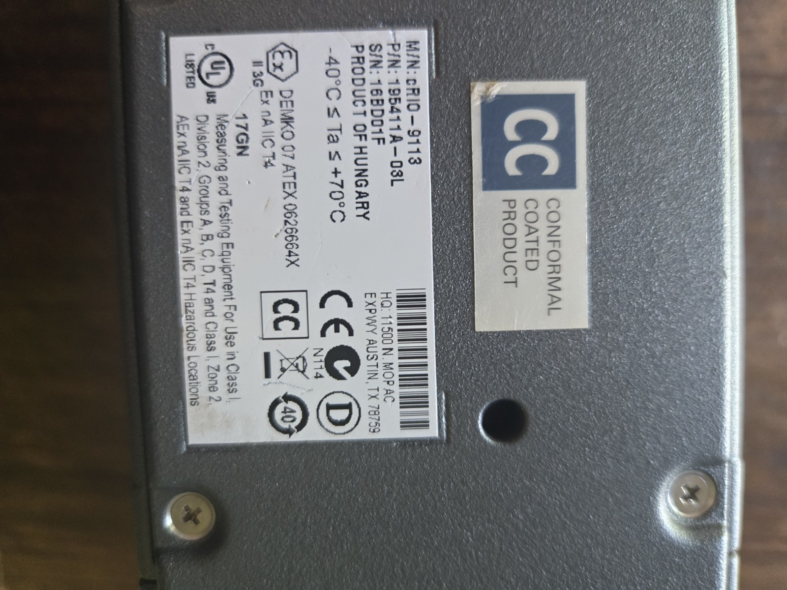 NATIONAL INSTRUMENTS NI cRIO-9023 CRIO-9113 Controller Module