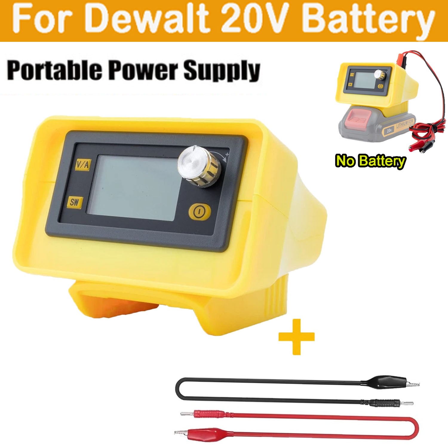 Adjustable Voltage Portable DC Power Supply 0-30V 0-5A For Dewalt 20V Battery US