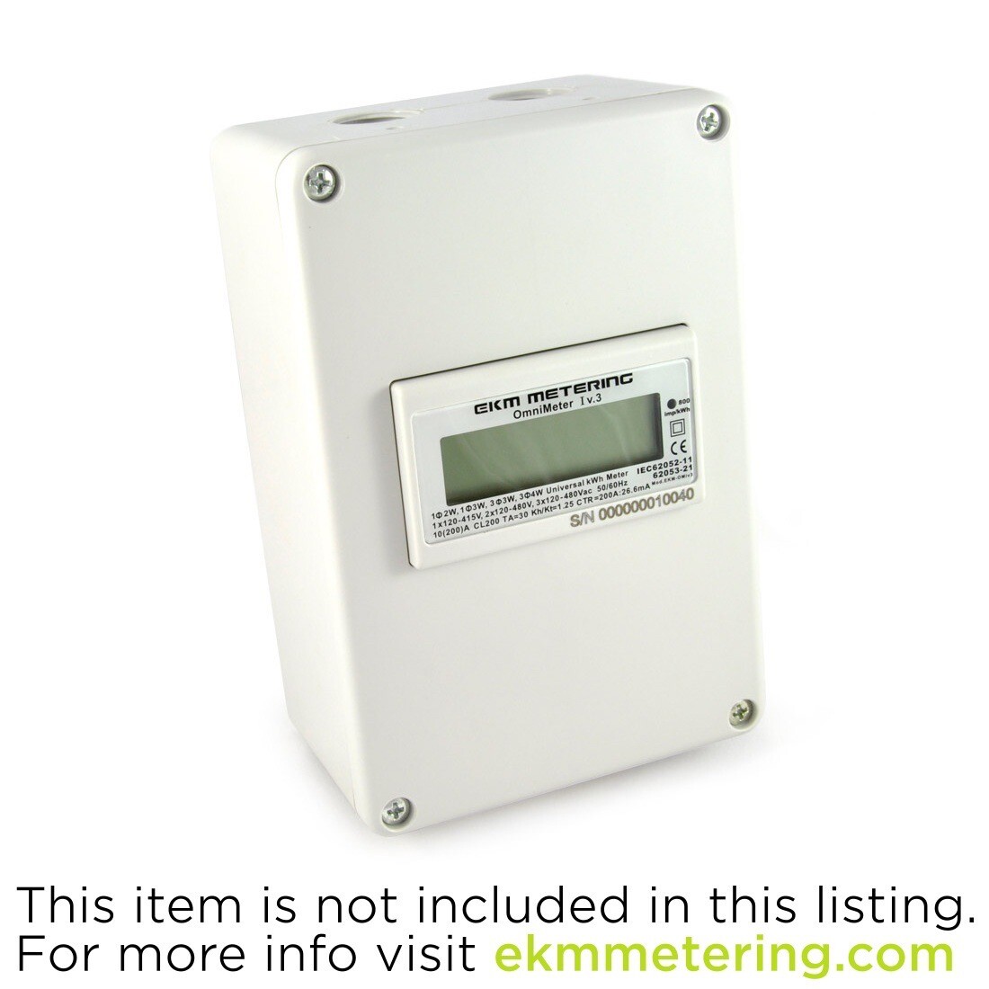 Digital Electric kWh Meter – 120, 120/240V – Up to 480V – Apartment Submeter #24