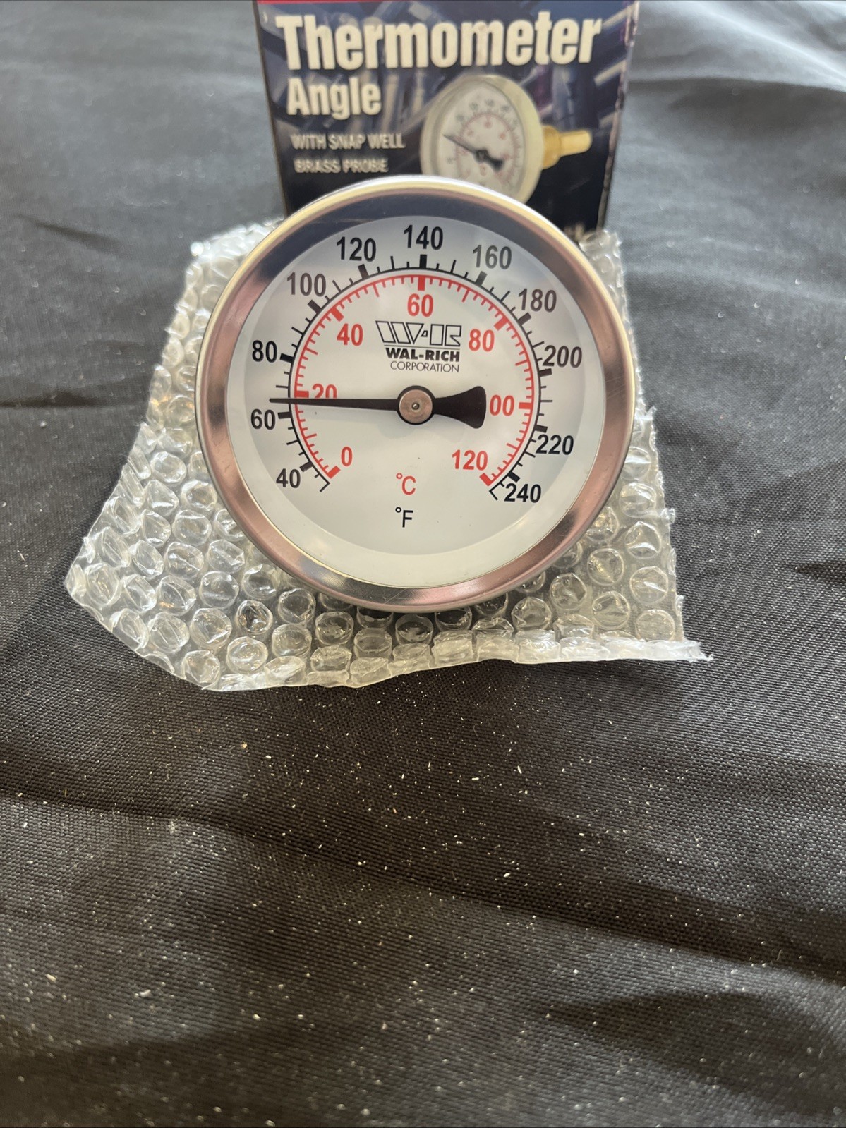 Wal-Rich 1722014 SNAP WELL THERMOMETER- Dial 32-248F, 0-120C, 2-1/2″OD