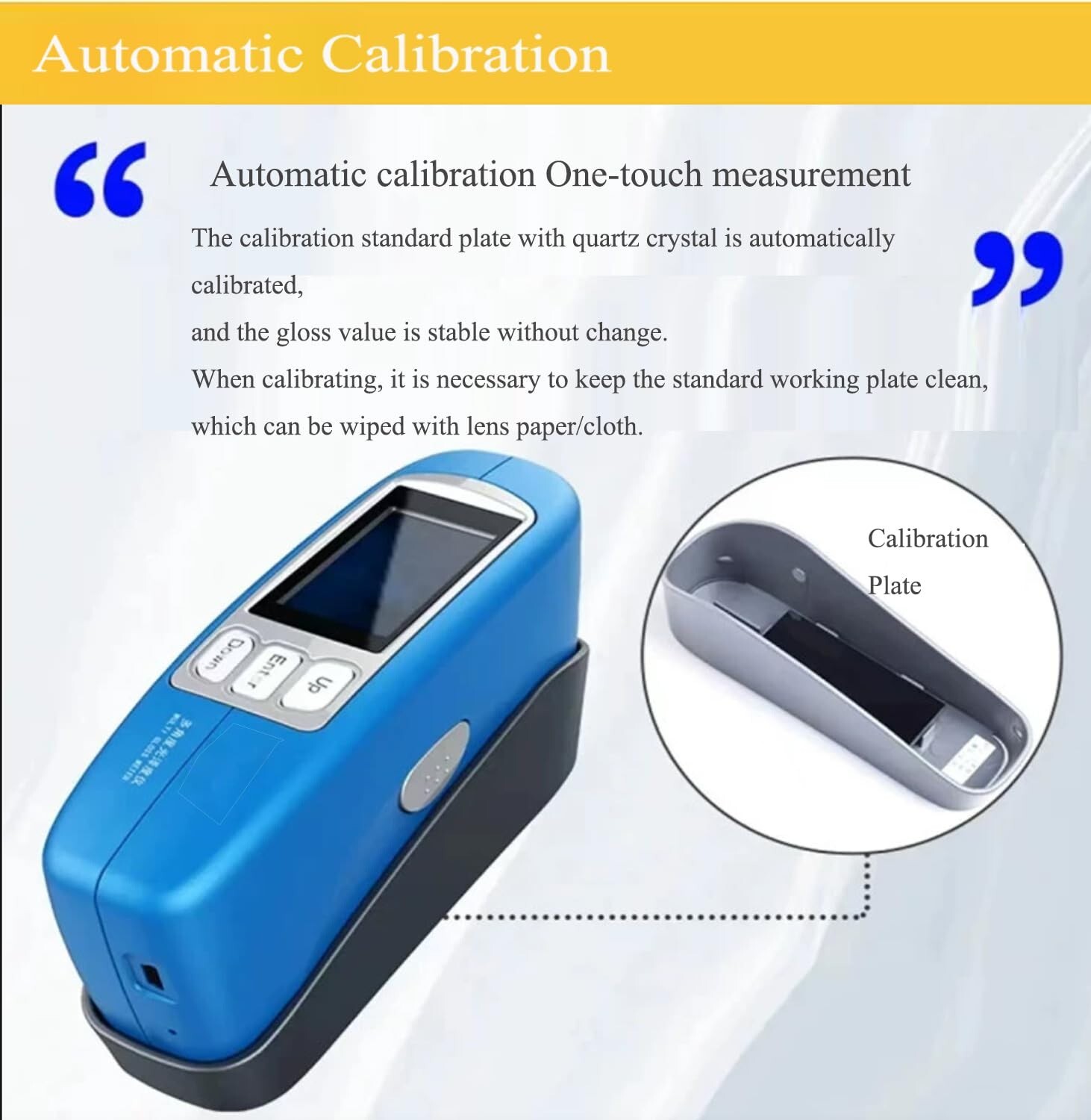 60 Degree Glossmeter Gloss Meter with 0-1000GU Data Storage 100 Standard Samples