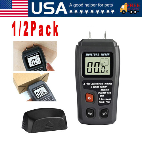 Digital LCD Wood Moisture Meter Detector Tester Wood Firewood Paper Cardboard