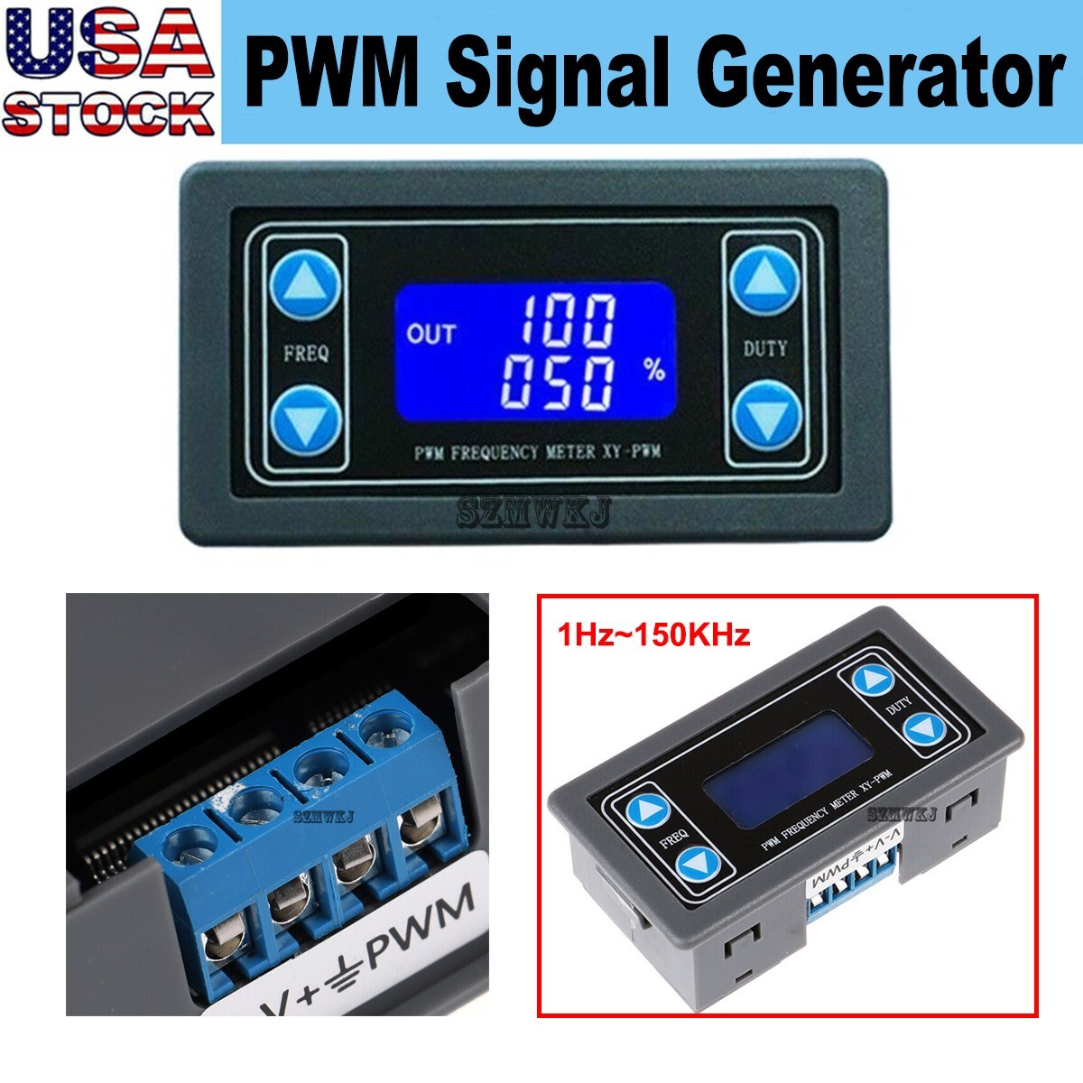 PWM Pulse Frequency Duty Cycle Square Wave Signal Generator Adjustable Module CL