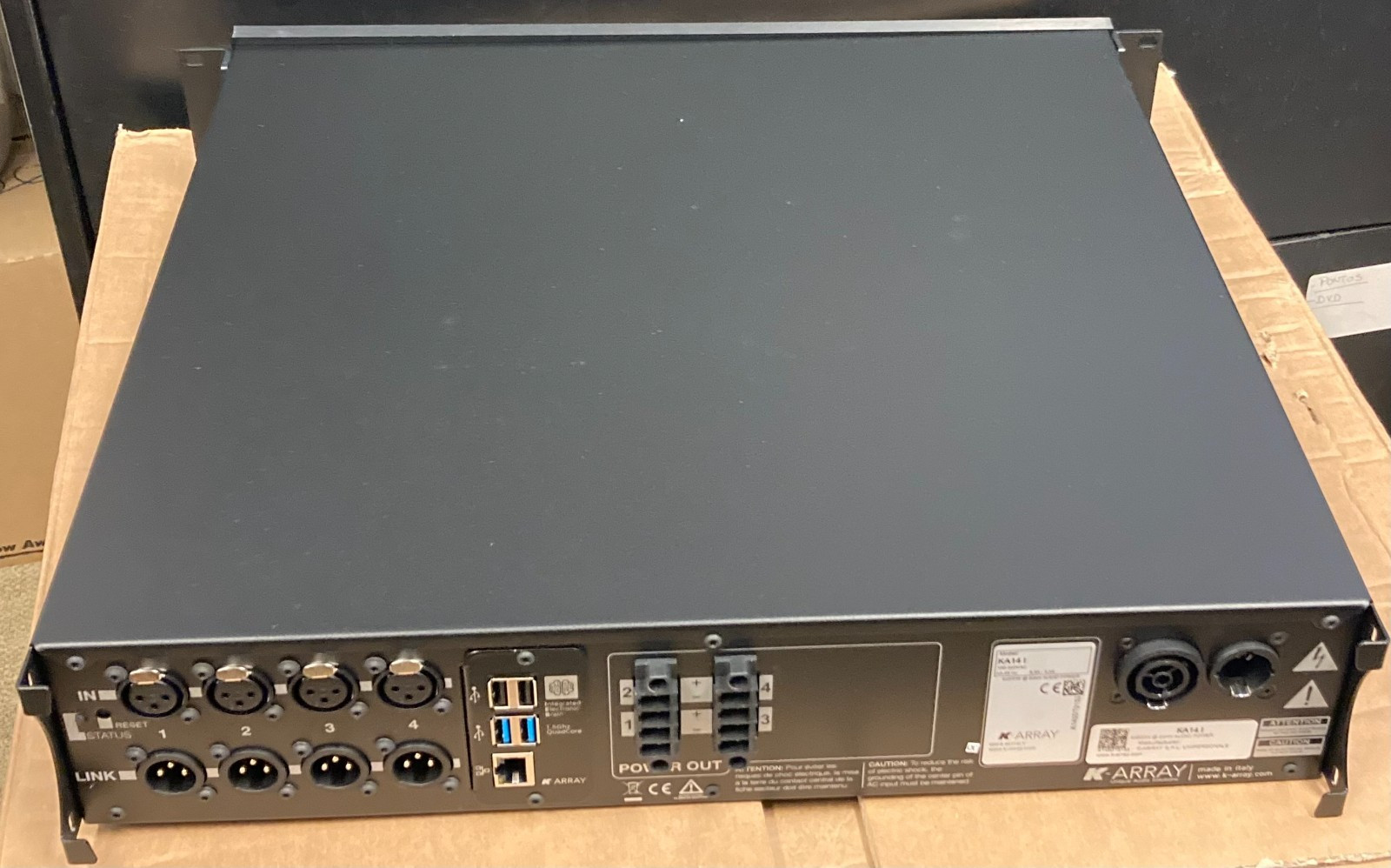 NEW OPEN BOX K-ARRAY Kommander K414I Audio Power 4x600W, 20hm