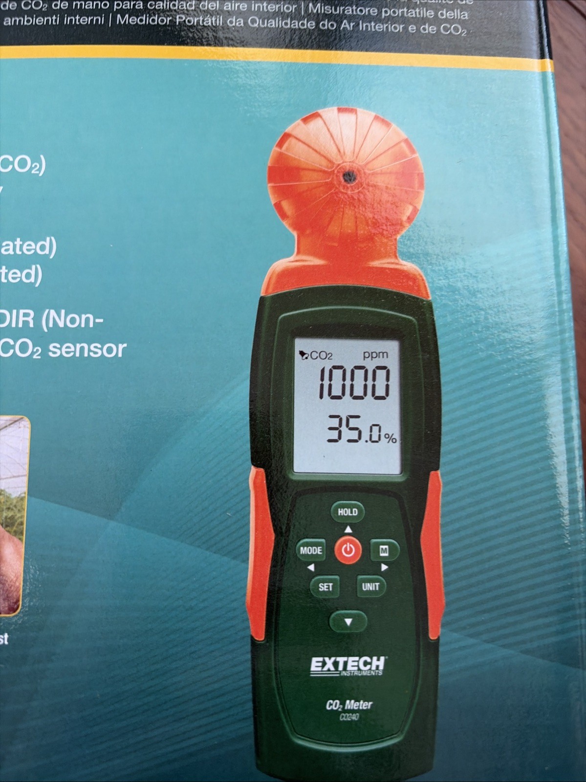 Extech CO240 – Indoor Air Quality Meter Monitor, Temperature, CO2 Carbon Dioxide
