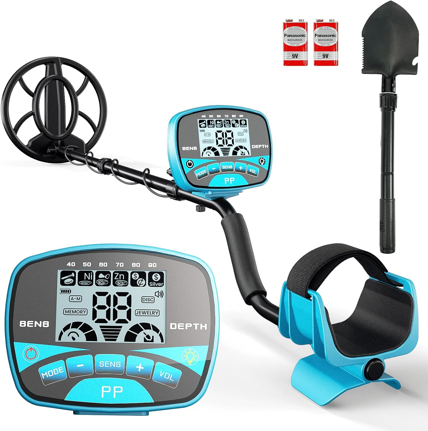Metal Detector for Adults & Kids Professional Cordless Gold Detector 5 Modes, Ad