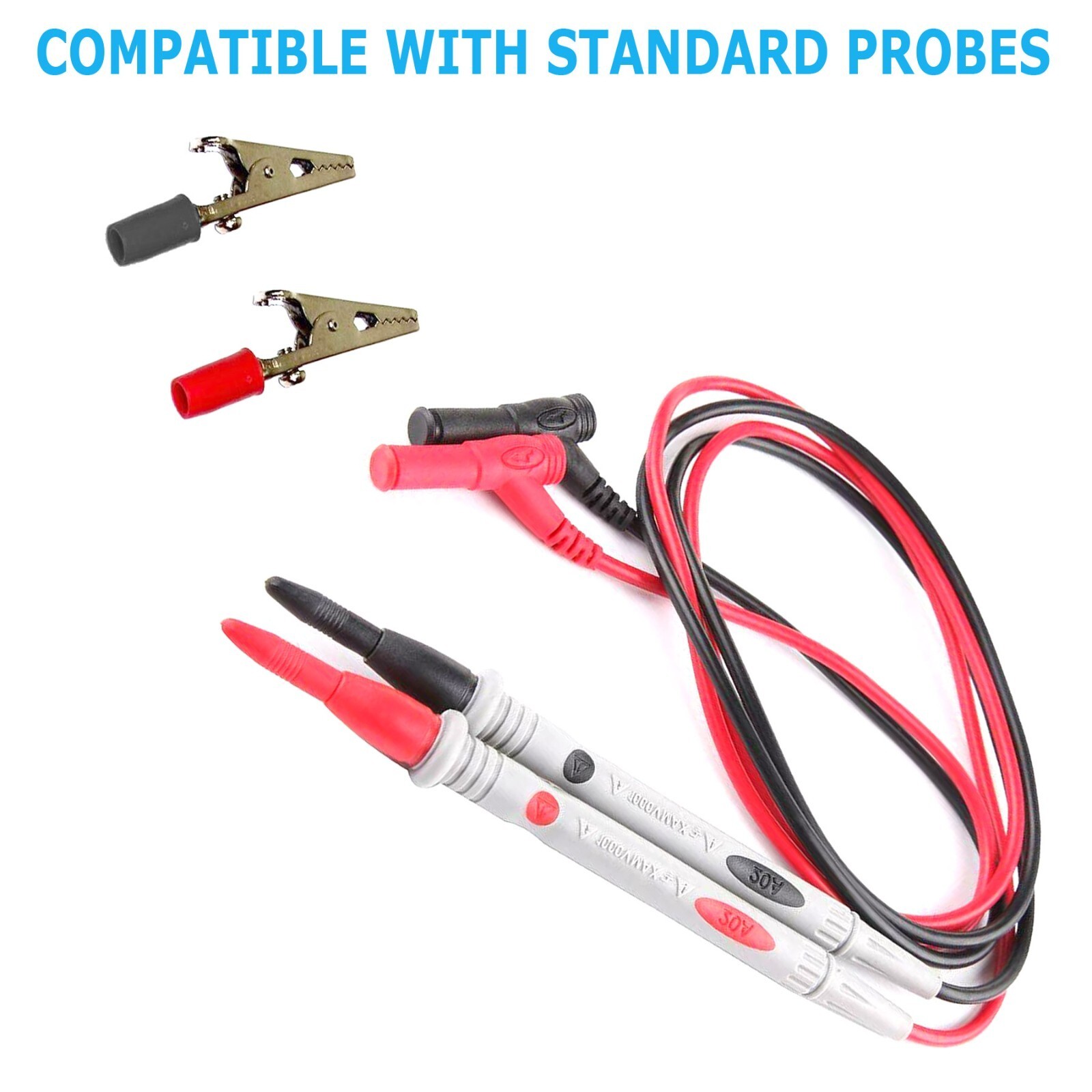 Multimeter Test Leads 1000V 20A for Fluke Meter Electrical Alligator Clip Probes