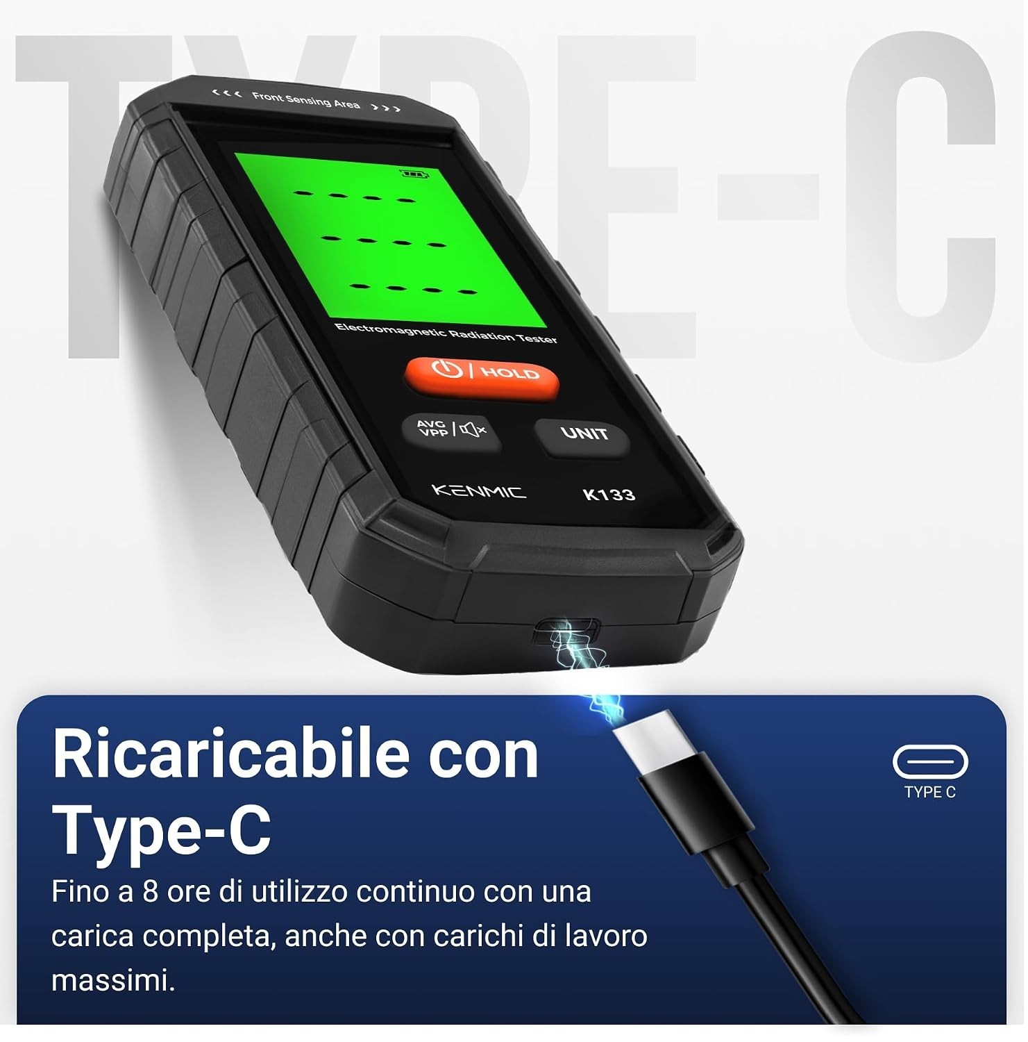 3-in-1 EMF Meter for Electric, Magnetic and Radio Frequency Detection