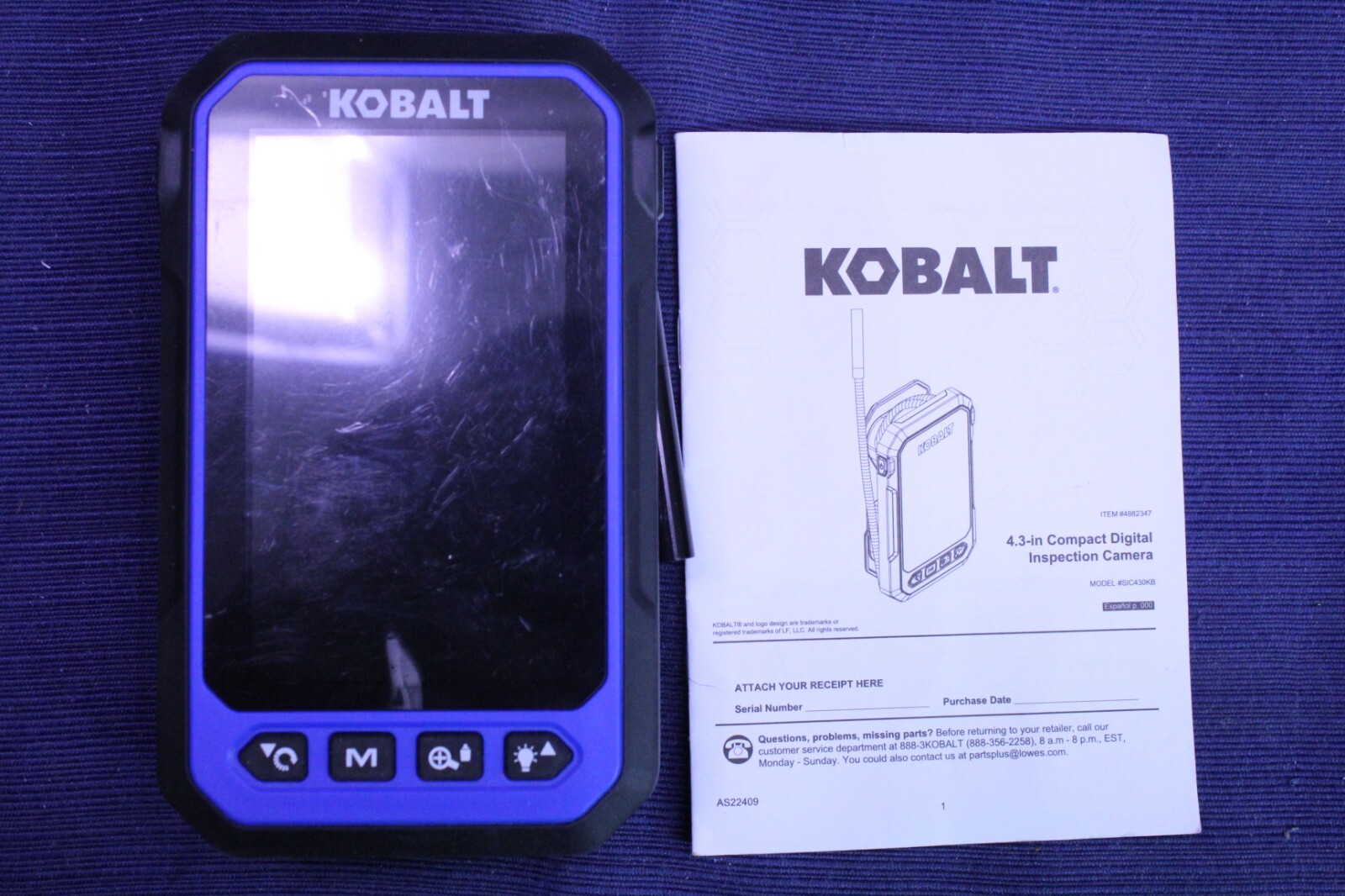 Kobalt 4.3 Inch Compact Digital Inspection Camera 4882347