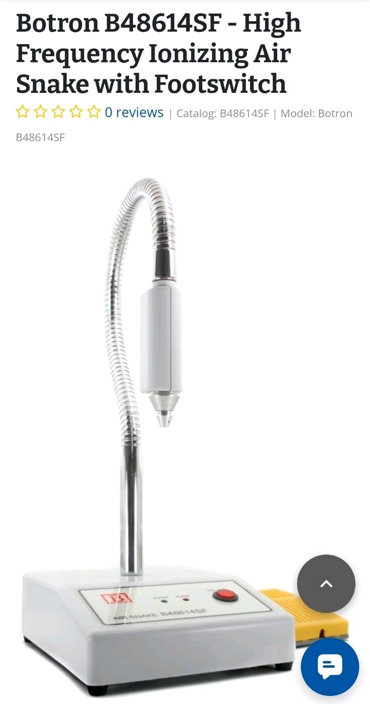 Botron B48614SF Air Snake Ionizer W/Foot Pedal《Low Use》Great Price ▪ U.S. Seller