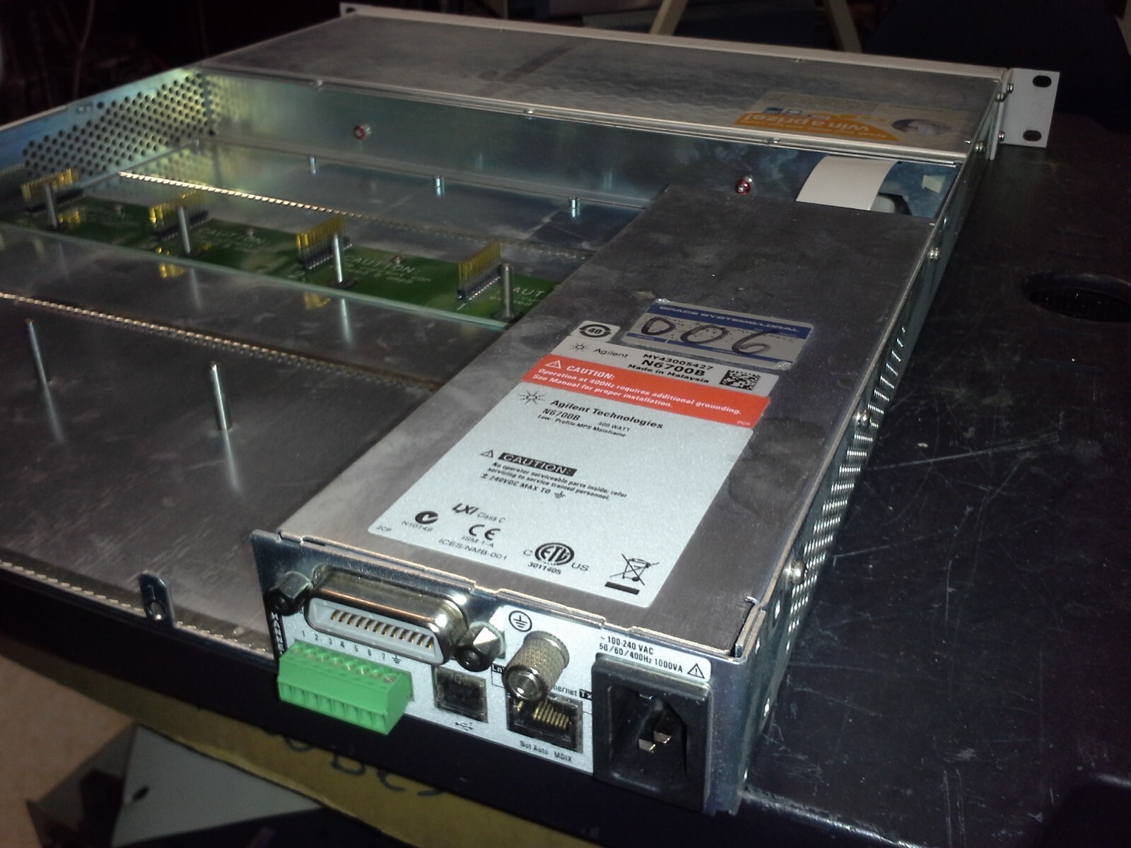 Agilent N6700B Power Supply Mainframe. TESTED OK! 1U height 4 output Ethernet