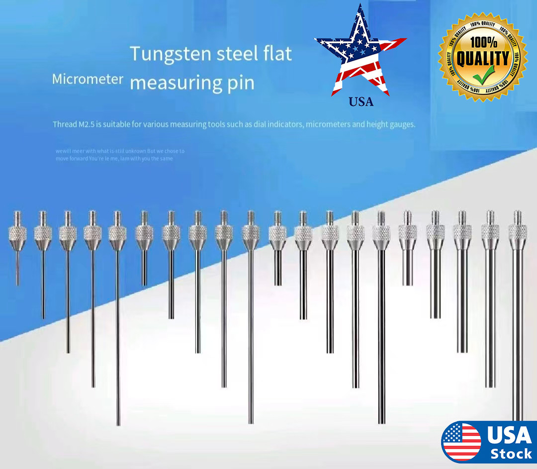 Carbide Needle Point Contact Points for Dial Indicator Depth Gauge0.5-3.0mmTips