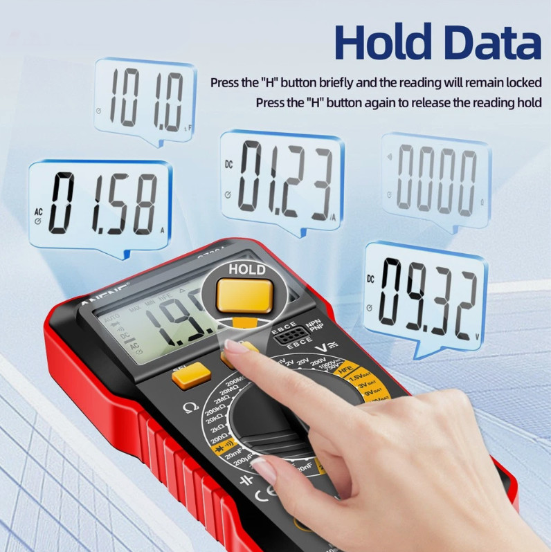 SZ304 Multifunction 1999 Counts Digital Multimeter True RMS Handheld Tester Hot
