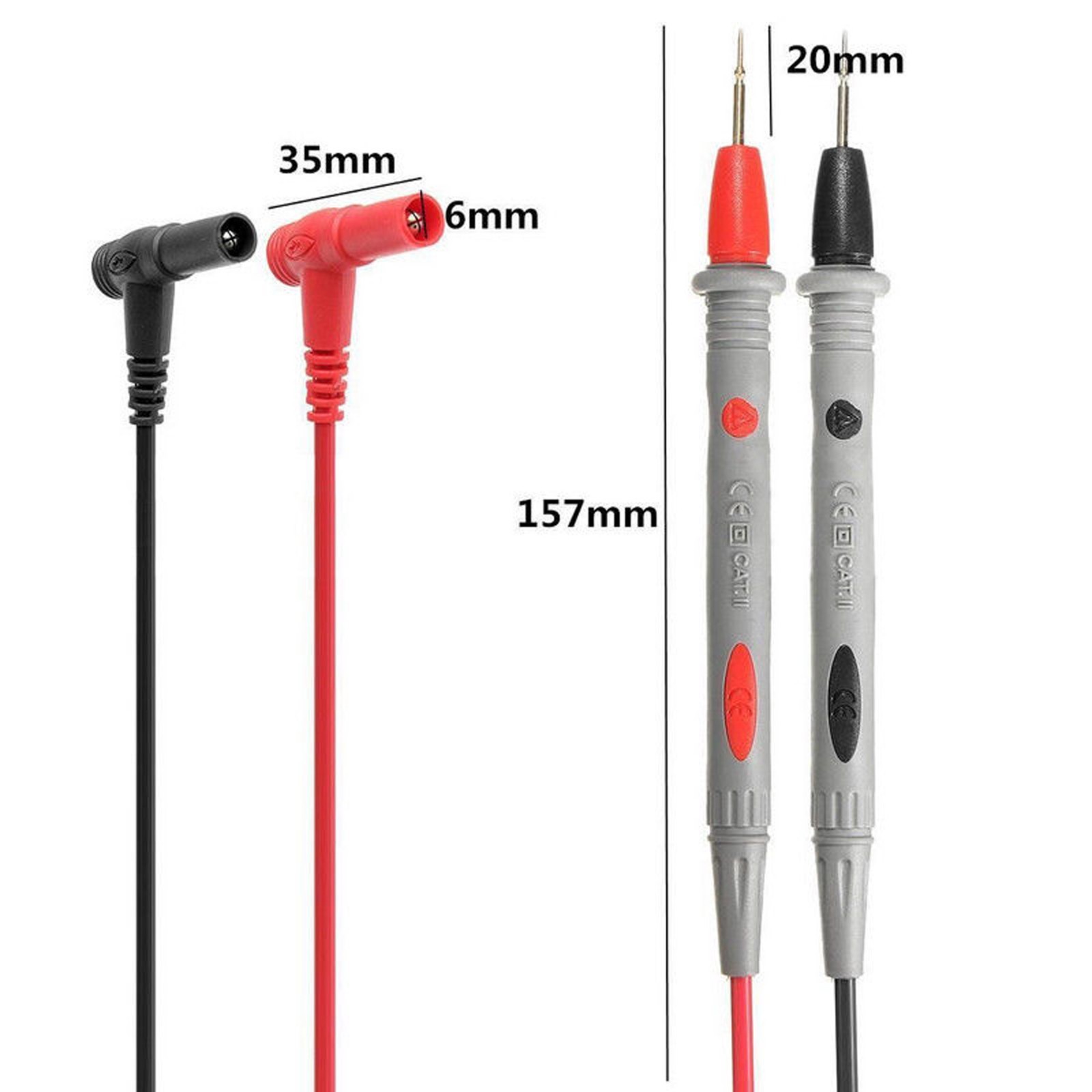 Multimeter + 4 Test Leads for Fluke Meter Electrical Alligator Clip Probes 1000V