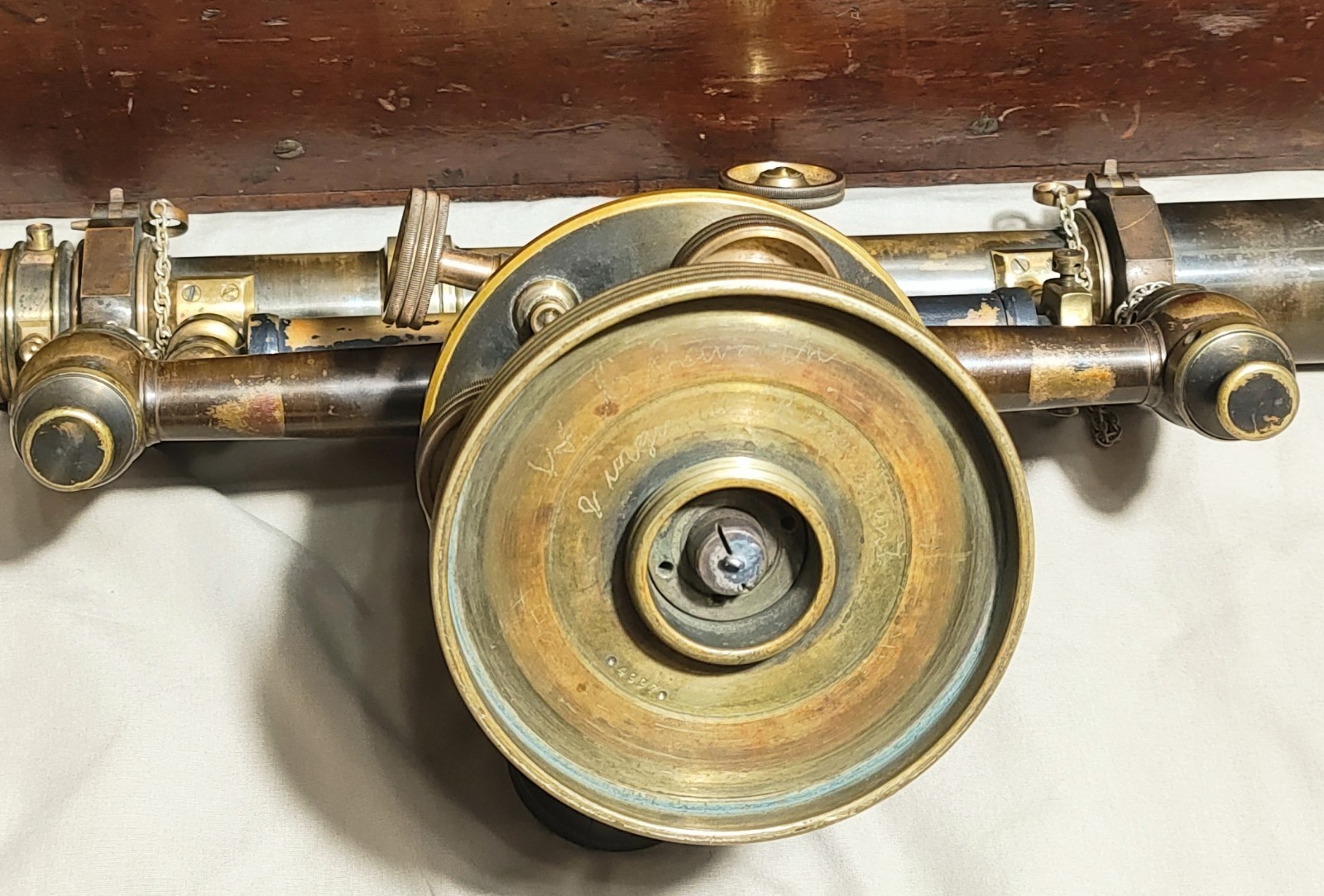 Early 1900’s W&LE Gurley 21” Brass Surveyor Wye Level Transit with Wooden Case