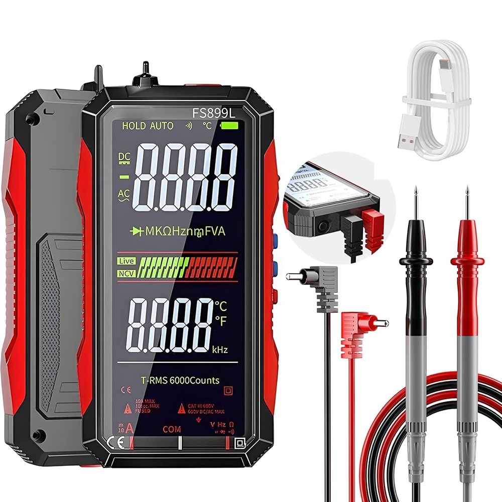 Digital Multimeter, FS899L Multimeter, USB Rechargeable Digital Multimeter