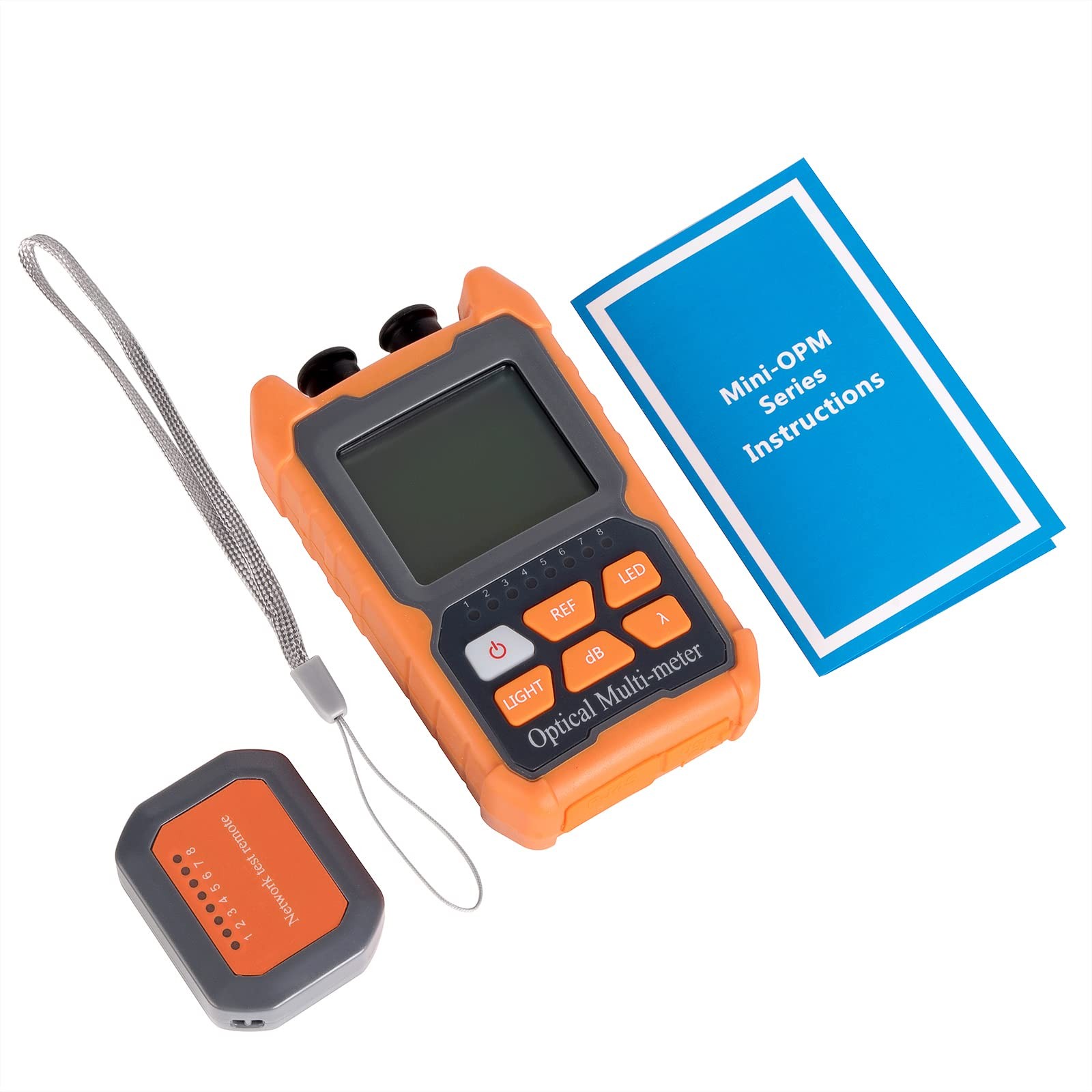 OFCN Mini 4 in 1 Portable Optical Power Meter with Visual Fault small, Orange