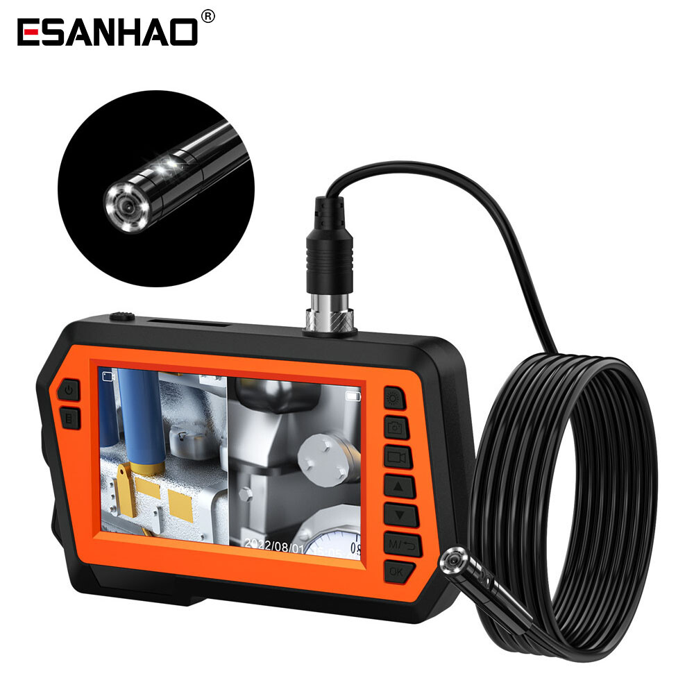 ESANHAO 4.3inch Drain Sewer Inspection Snake Camera HD 1080P Endoscope Borescope