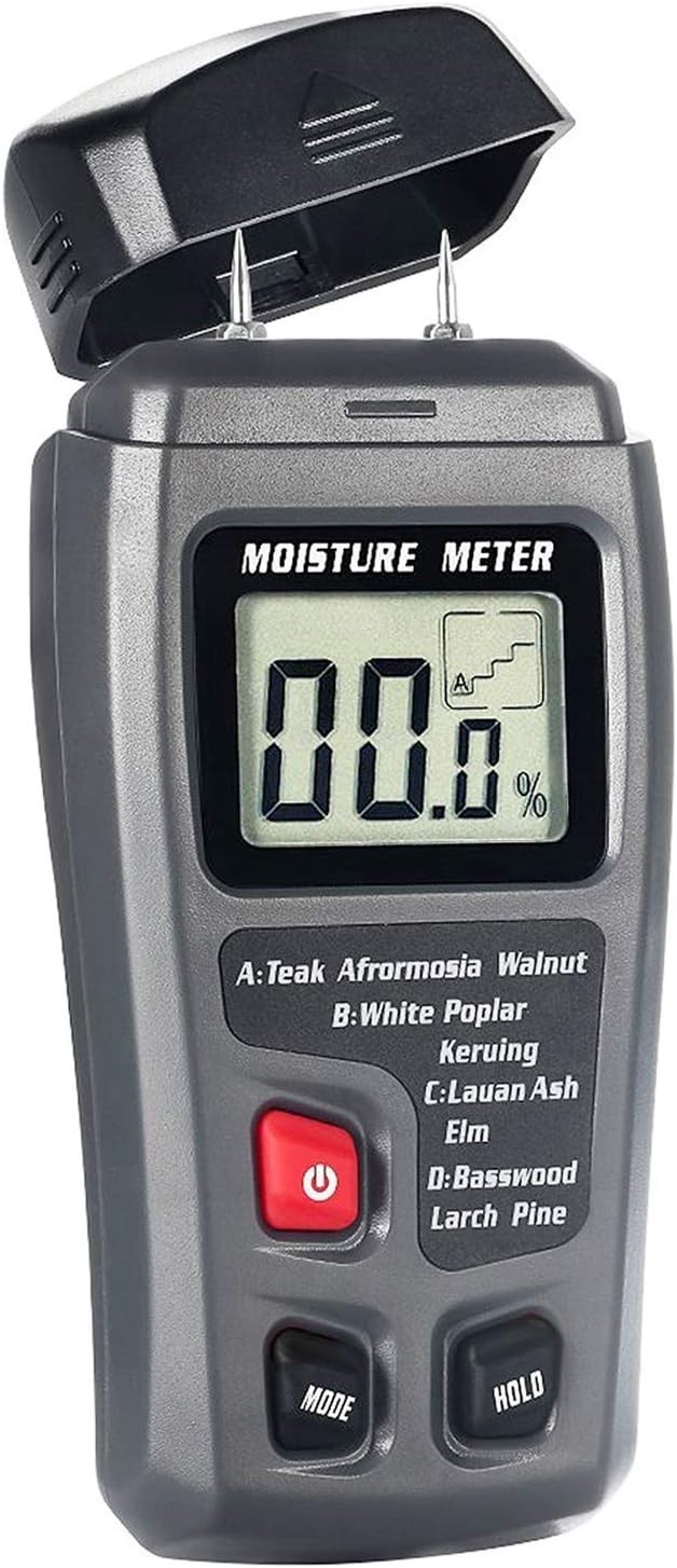 2 Pins Wood Moisture Meter Handheld Timber Water Lumber Damp Humidity Firewoo…