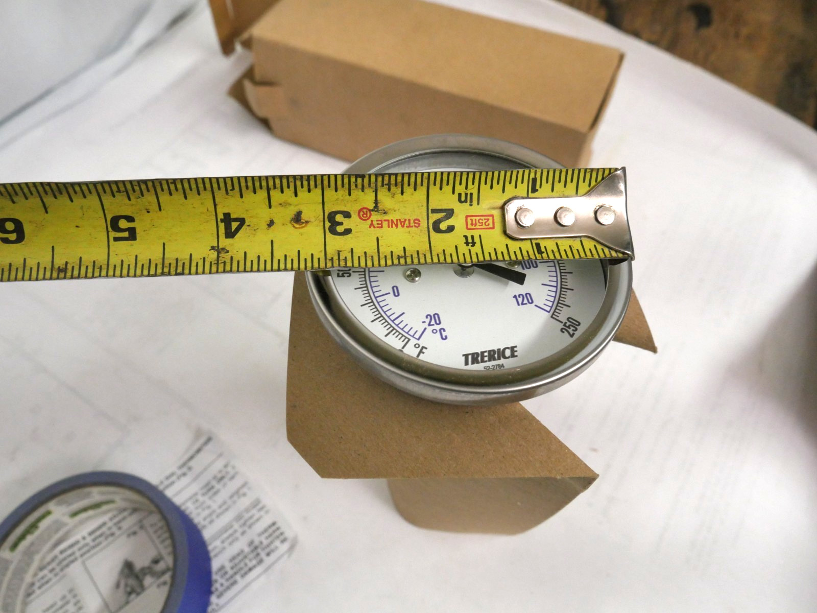 TRERICE B8320227 Thermometer 0/250F, &-20/120C Stainless Steel Quality 1/2NPT