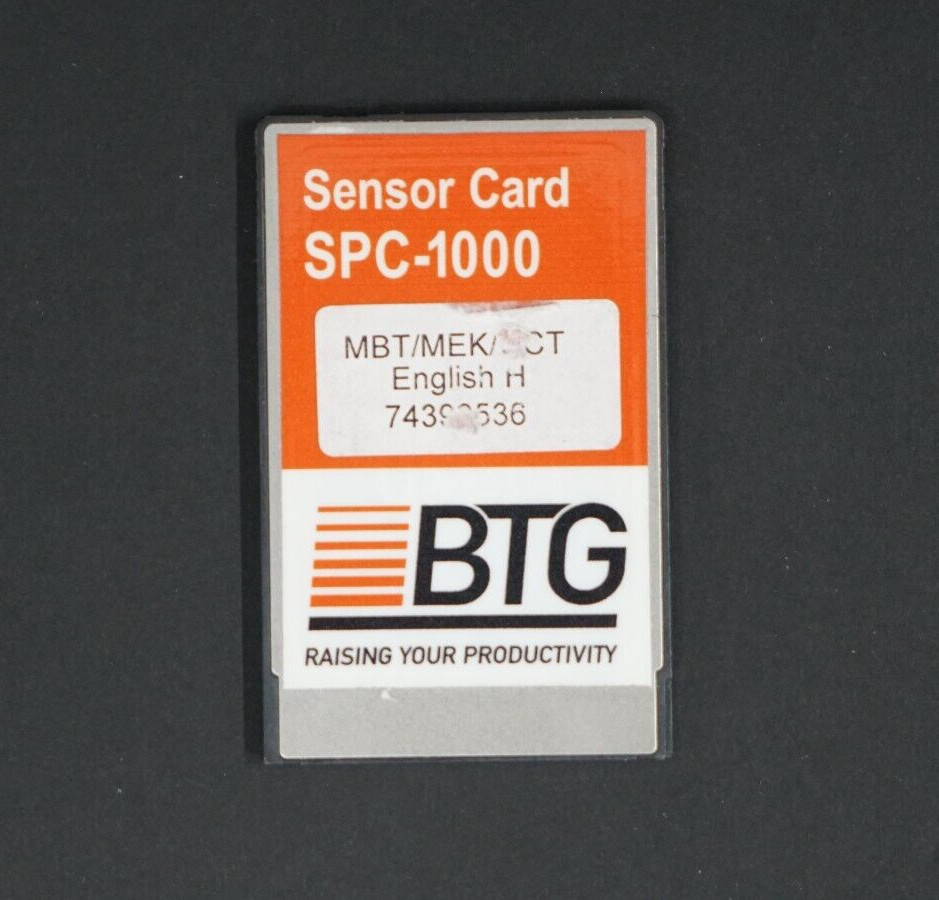 BTG SPC-1000 Sensor Card 74399536, English (REV H)