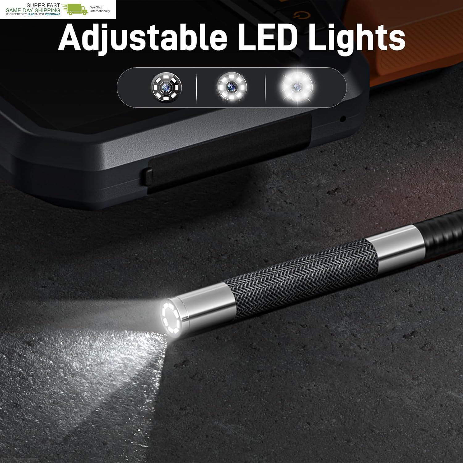 Industrial Endoscope Inspection Camera with Articulated Probe, Flexible Mechanic
