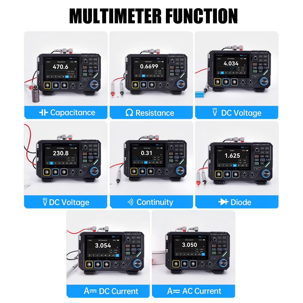 FNIRSI 2D15P Touchscreen Digital Oscilloscope Multimeter Signal Generator 100MHz