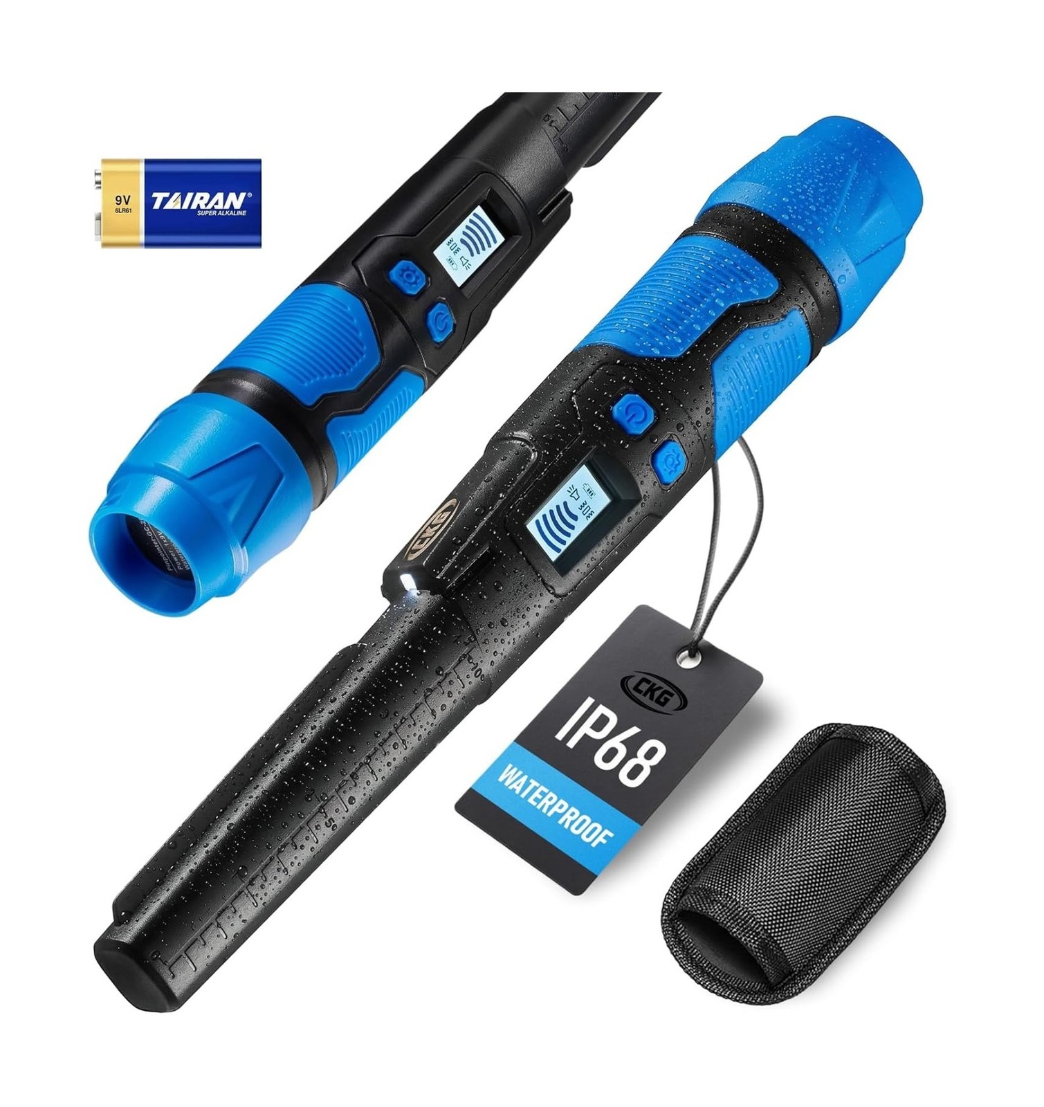 CKG Metal Detector Pinpointer 360° Detection, Professional Metal Detector W