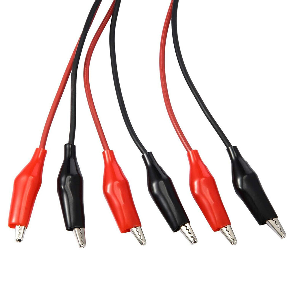 6/12PCS Double Ended Alligator Crocodile Clip Cable Electric Connector Test Wire