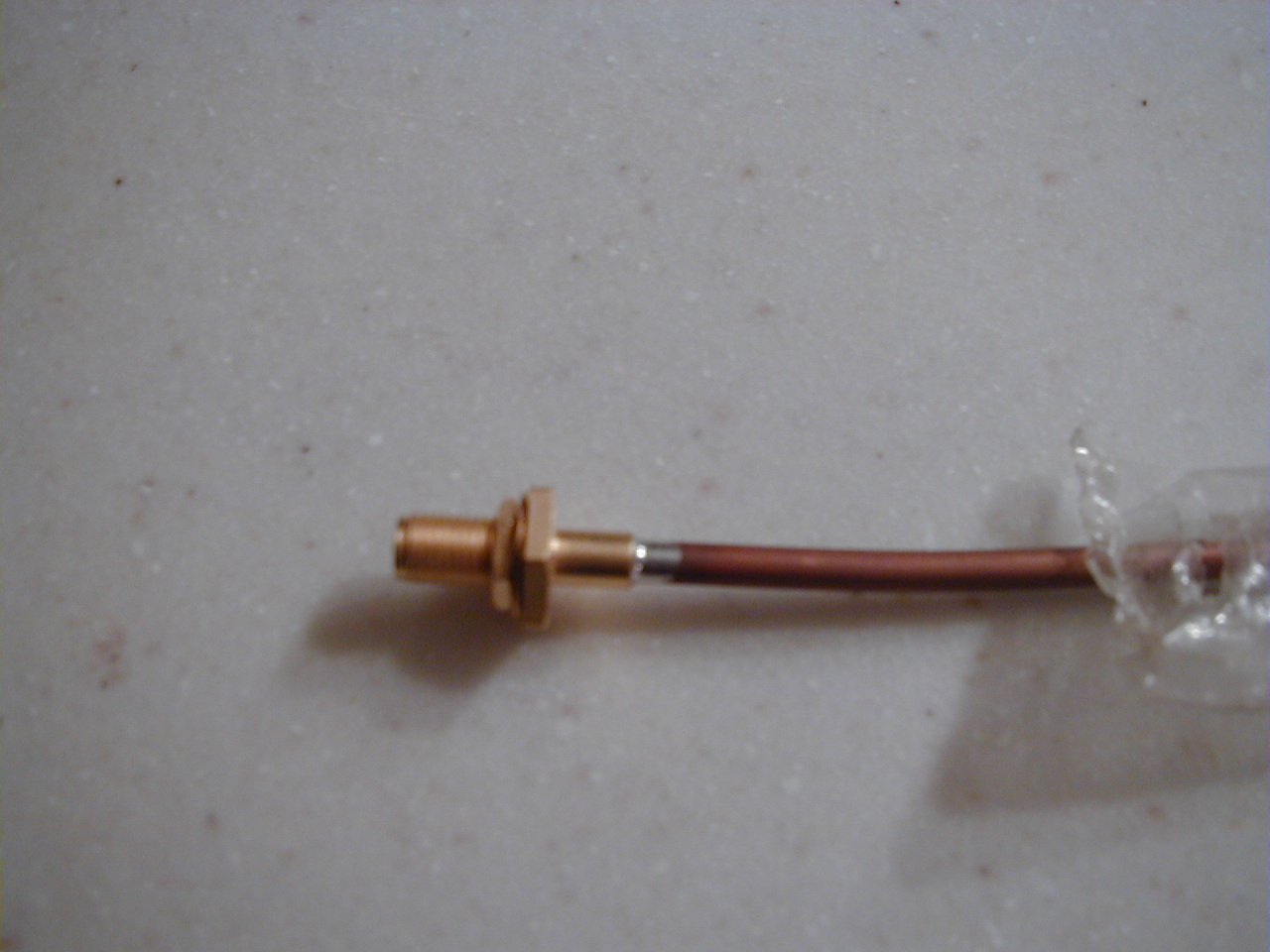 SMA .141 in. Hardline ass’y Female-Female Bulkhead 50 ohm semi-rigid 12″ NOS