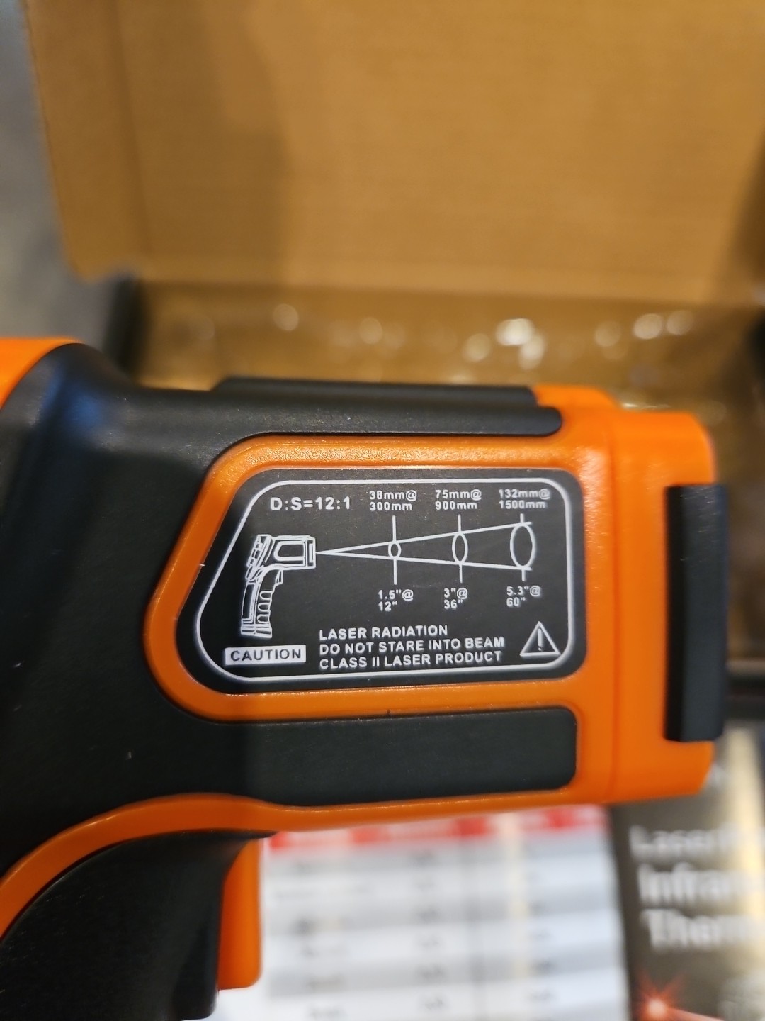 KIZEN Infrared Thermometer LaserPro LP300 Handheld Temperature Gun Orange