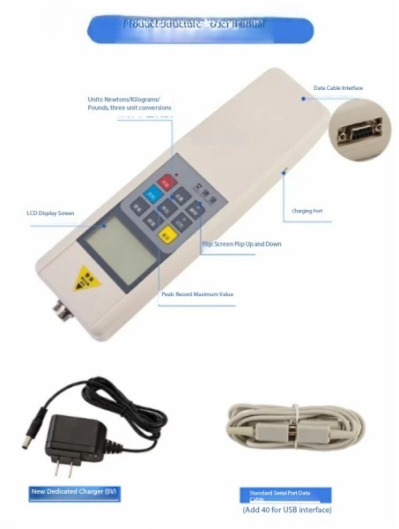 Electric Push-Pull Tester for Pressure, Tension, and Tensile Testing