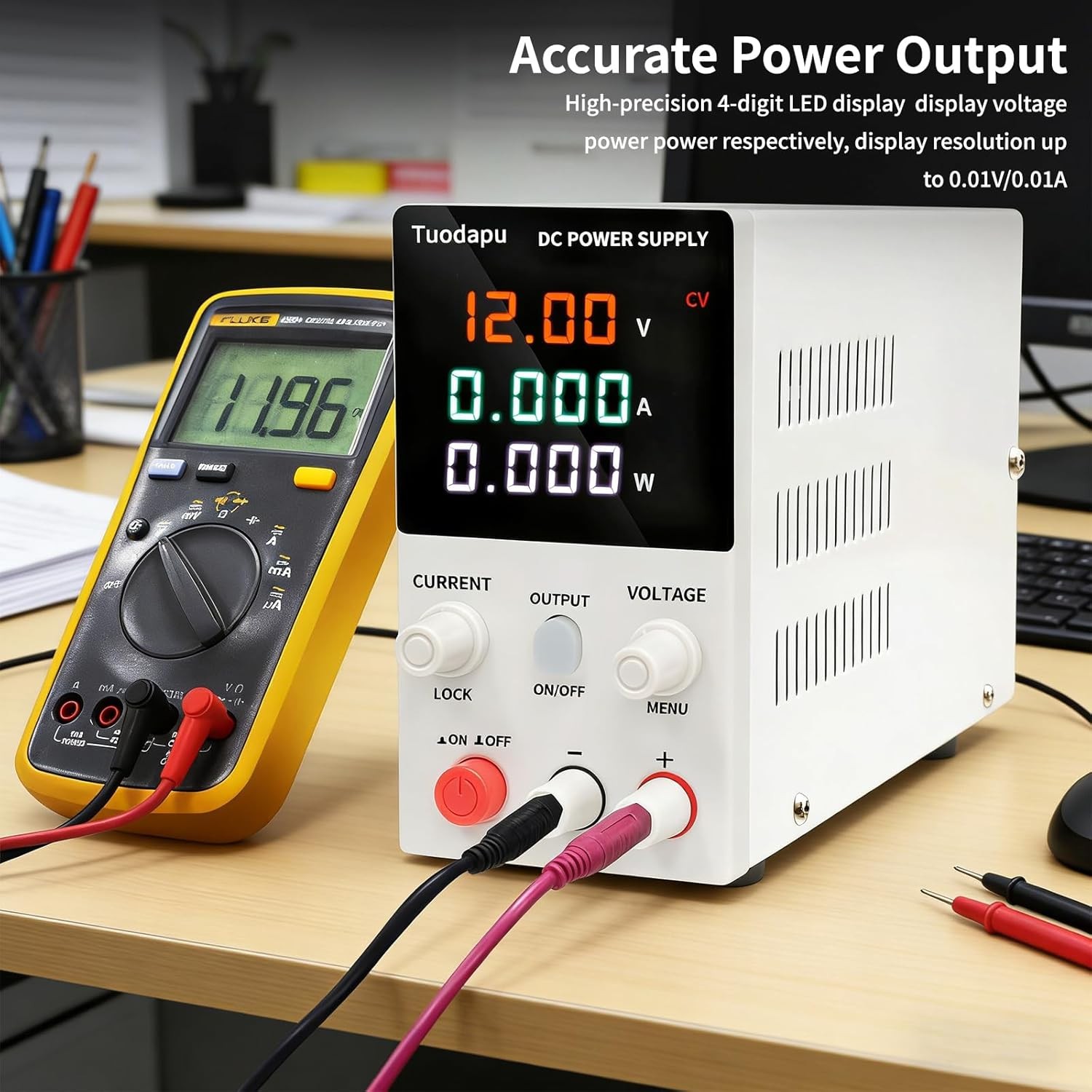 Adjustable DC Power Supply Variable Bench Regulated 20V Programmable 30A