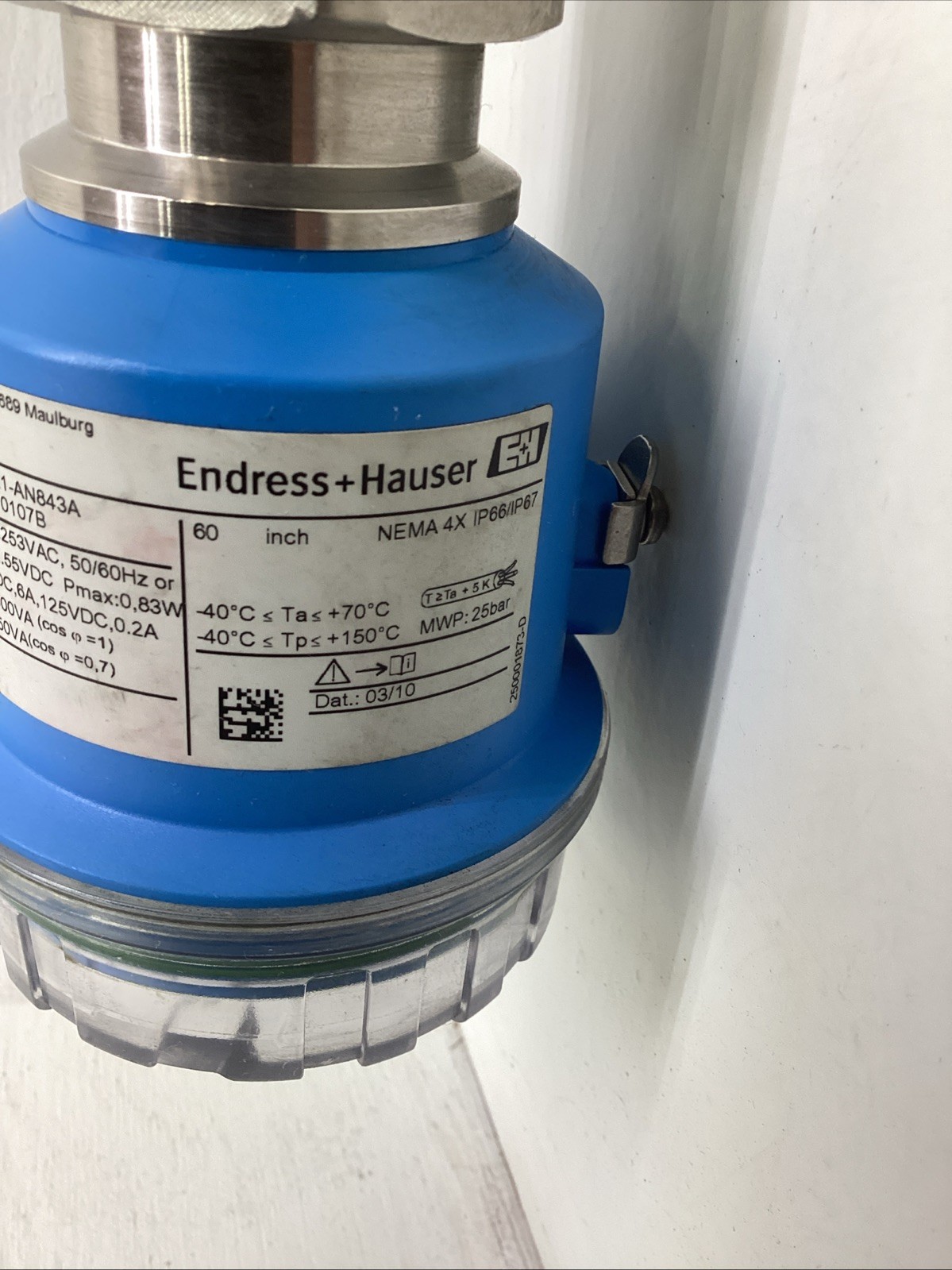 Endress+Hauser Soliphant T Level Limit Switch FTM21-AN843A 19-253VAC 60” NEW