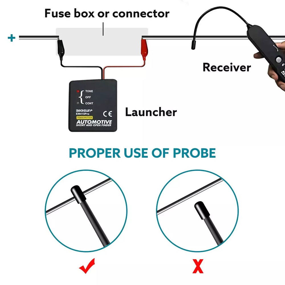 Automotive Short and Open Finder Circuit Tester DC 6-42V Car Wire Tracker Tools