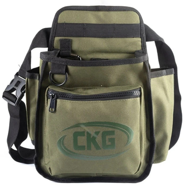 CKG Metal Detecting Finds Bag Waist Digger Tools Bag for Pinpointer, Green