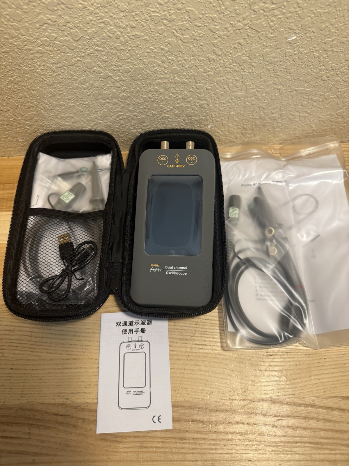 BSIDE Handheld Oscilloscope 3.98” Touchscreen Digital oscilloscope Dual Chan…