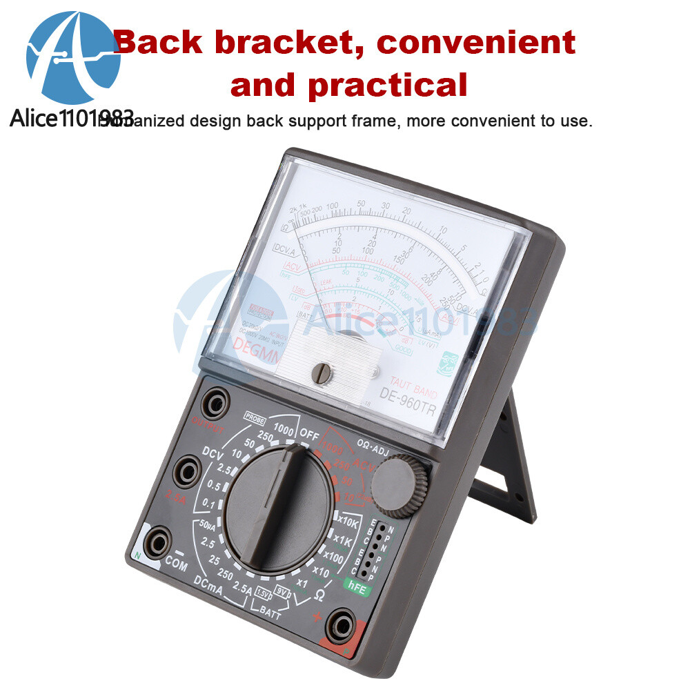 AC DC 1000V Pointer Type Analog Multimeter Meter Voltage Current Resistance