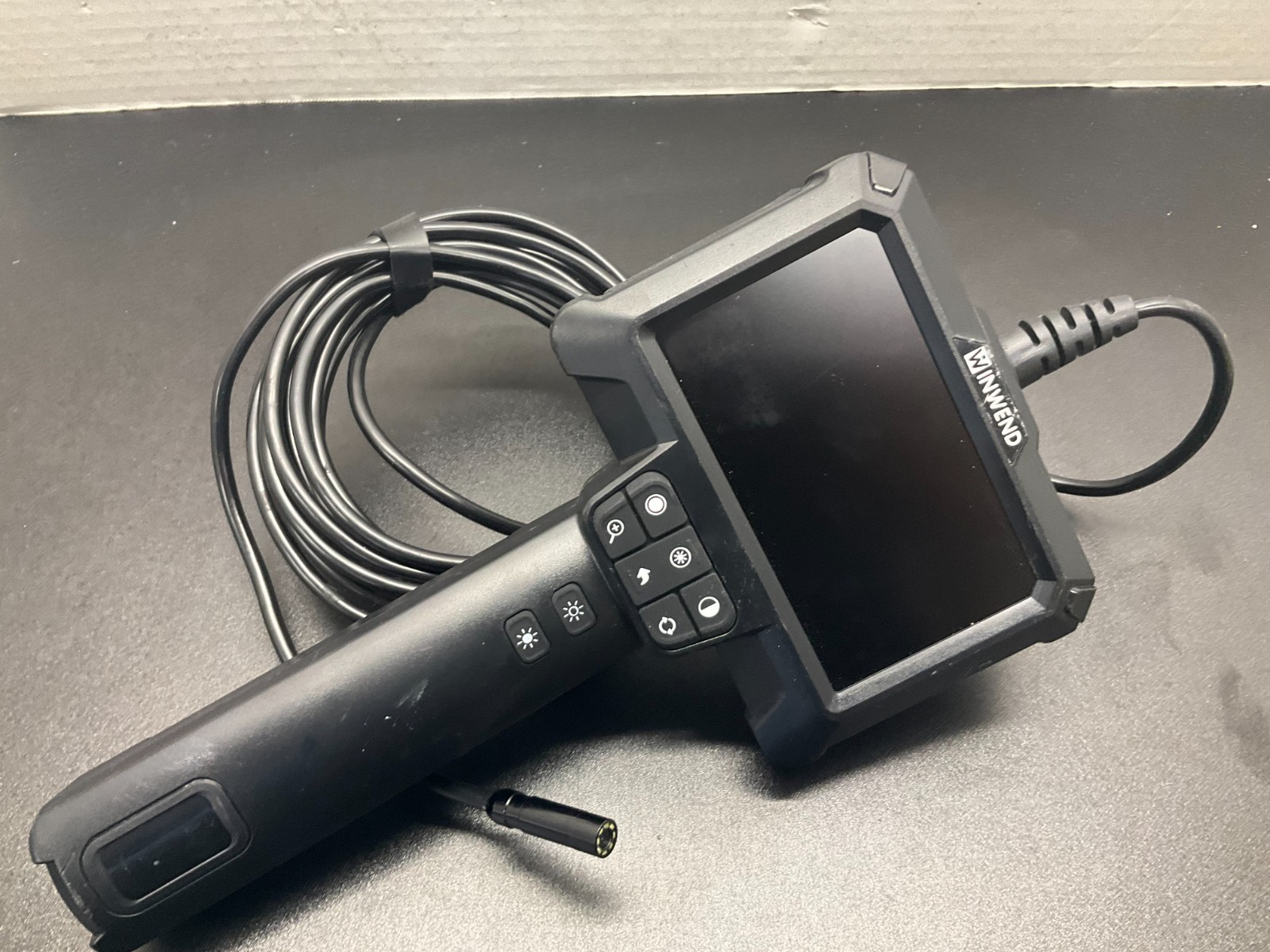 WINWEND Endoscope Borescope Camera w/ Light 4.3″ Screen 16.5ft Semi-Rigid Cord