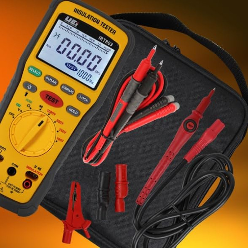 Uei IRT803 Insulation Resistance Tester 600V AC/DC, Megohmmeter Measures Insulat
