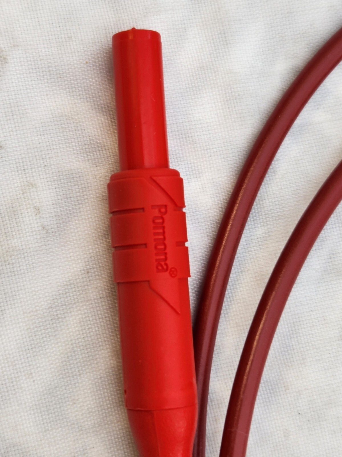 Pomona 5291A-36-2 MICROVOLT Banana Plug Patch Cord, Red, 36 In. USED, PRISTINE !