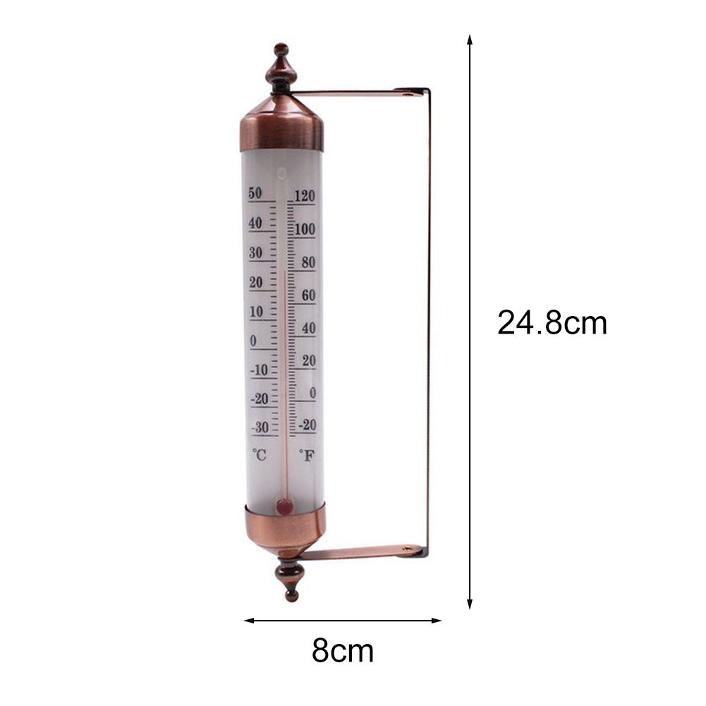 Cordless Indoor Outdoor Thermometer 10 Inch Dual Scale Steel Construction