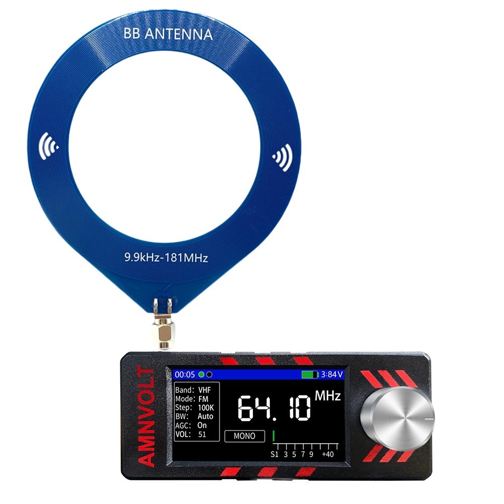 1.9 Inch Screen Full-band Radio 1W Built-in Speaker 3.5mm Audio Interface